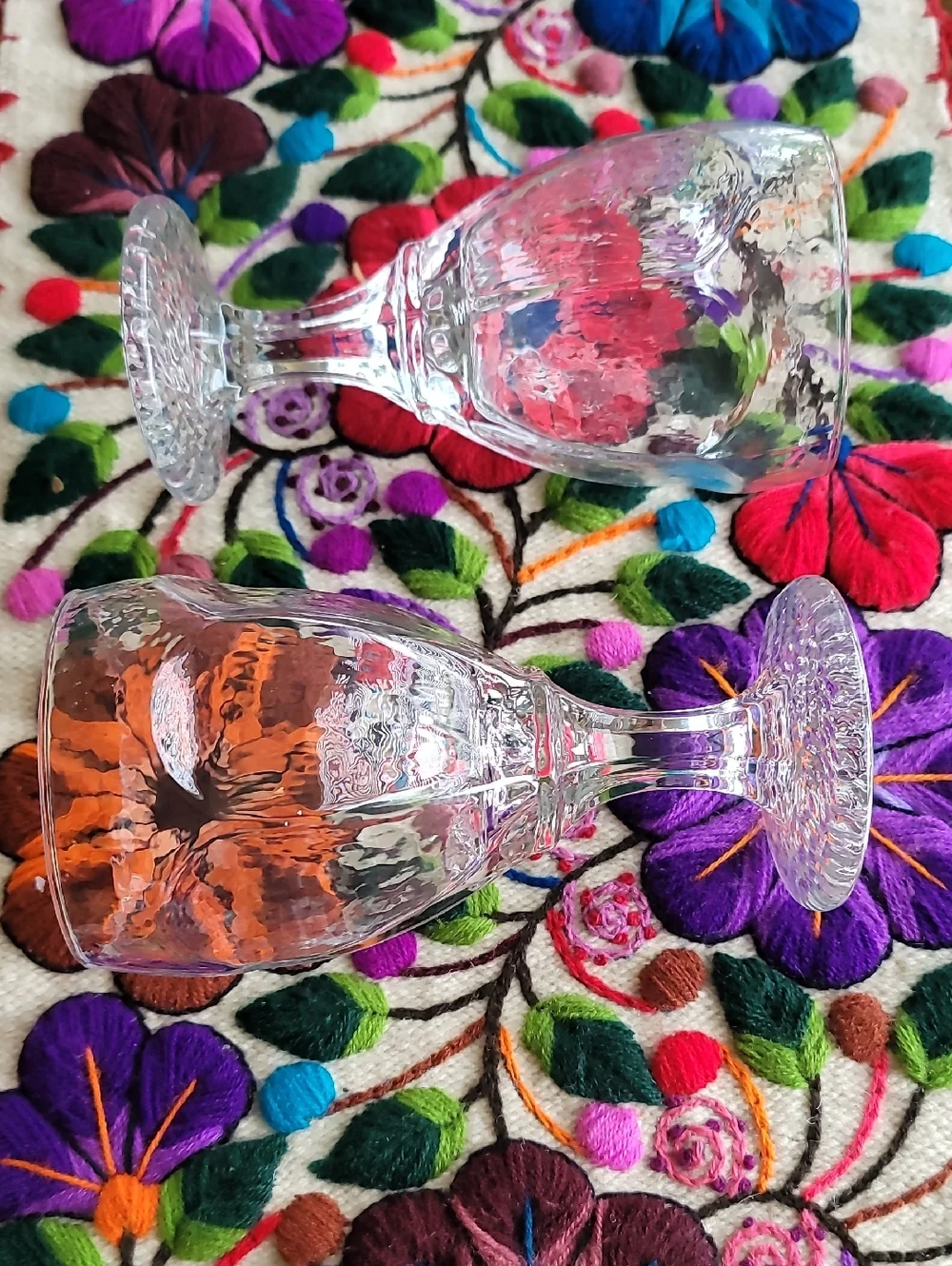 Vintage Libbey Chivalry Clear Goblets Set Of 2